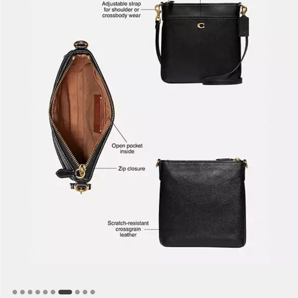 COACH Cross Grain Leather Kitt - Picture 2 of 8